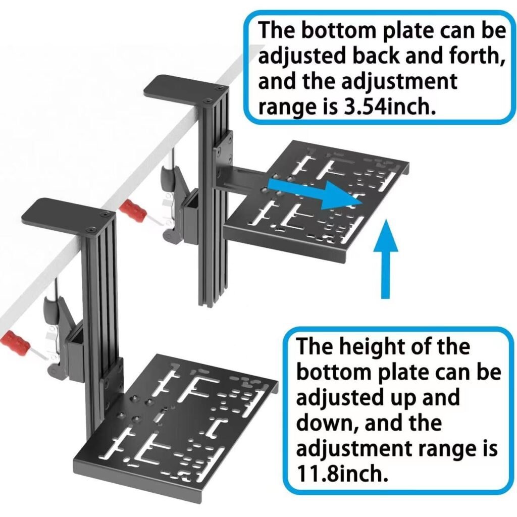 BUJ Universal Racing Simulator Desk Mount - Compatible with Logitech, Thrustmaster, Fanatec Shifters  Handbrakes, Plus USB Handbrake Models