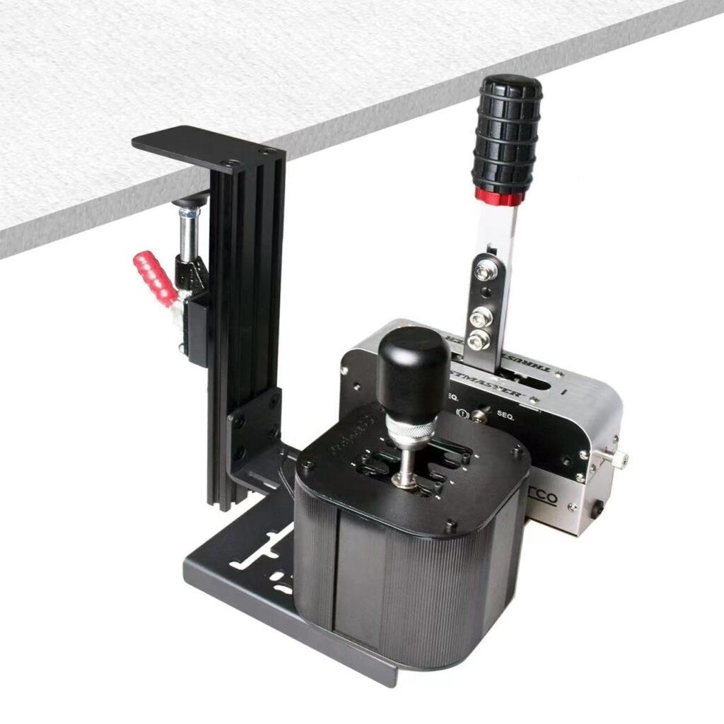 BUJ Universal Racing Simulator Desk Mount - Compatible with Logitech, Thrustmaster, Fanatec Shifters  Handbrakes, Plus USB Handbrake Models