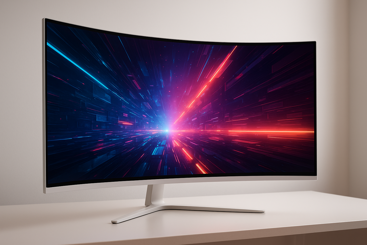 Deco Gear 39″ White Curved Gaming Monitor, QHD 2560×1440 165Hz 1ms MPRT, HDR400, 99% sRGB, 3000R VA Display, Adaptive Sync, 65W USB-C, HDMI 2.0 DisplayPort 1.4, Display for PC & Laptop