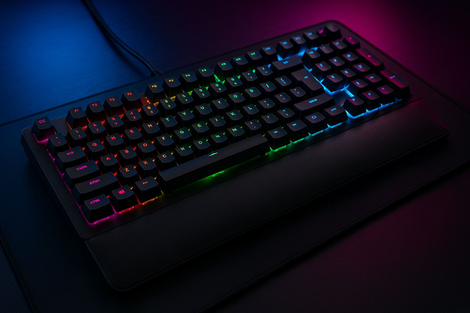 Deco Gear (Refurbished MECHBRD100 Mechanical Gaming Keyboard – RGB Back Lighting – Anti-Ghosting Black – (Renewed)