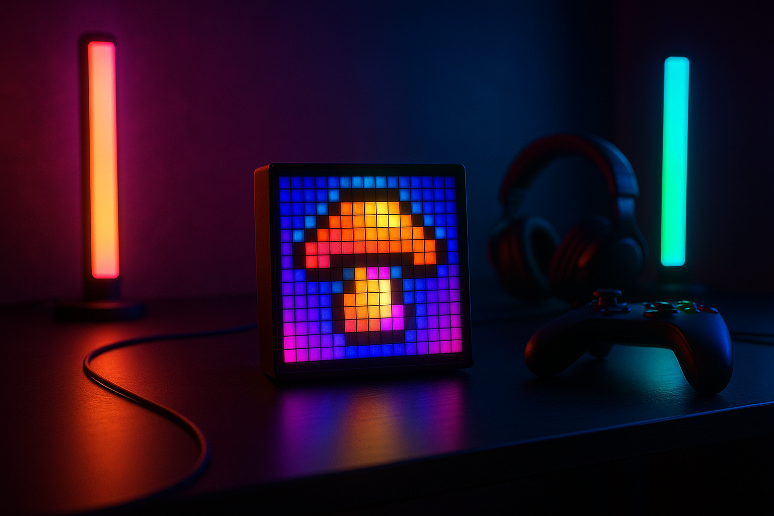 Divoom Pixoo LED Pixel Display Panel for RGB Light Bars, Gaming Decor Gift