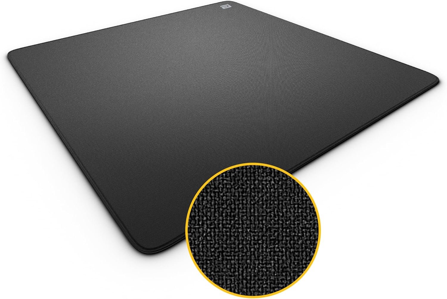 ENDGAME GEAR EM-C Series L Mouse Pad, FPS Gaming Surface, Stitched Edges, Woven Cloth Surface, Japanese Poron Base, 490mm x 410mm x 3mm, Black