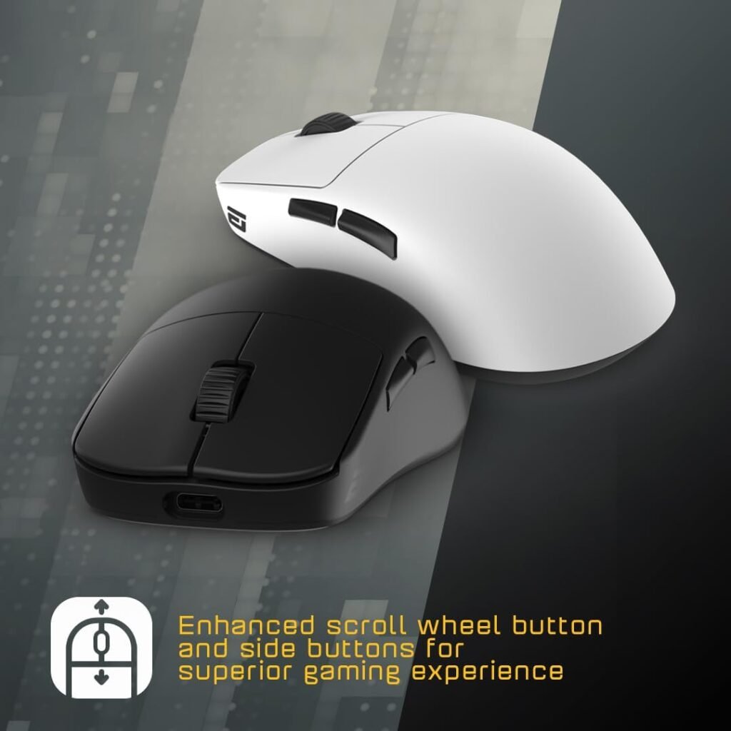 ENDGAME GEAR OP1we Wireless Gaming Mouse, CompX CX52850 Microcontroller, Pixart PAW3370 Optical Sensor, Mod-Friendly, Hybrid Skate Design, Claw Grip, 2.1 oz, Black