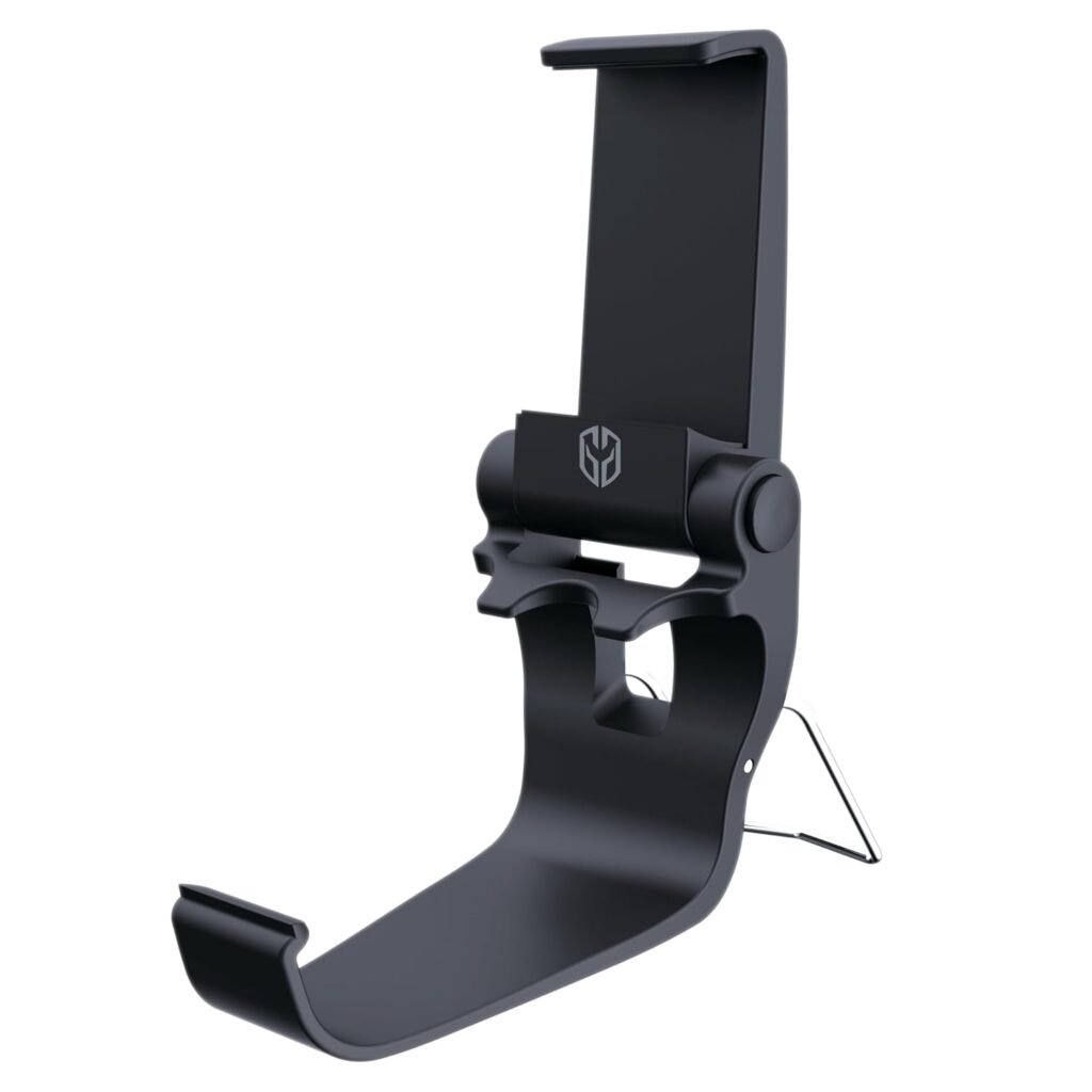 Ghost Gear Mobile Gaming Clip, for XBSX Controller Phone Mount, Adjustable Phone Holder Clamp with Angle Lock, Black