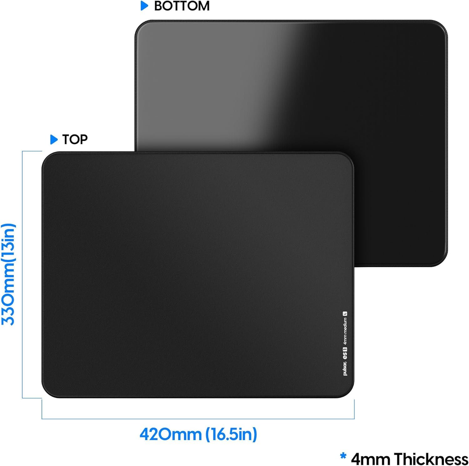 Pulsar Gaming Gears ES1 4mm Gaming Mouse Pad, L, Black