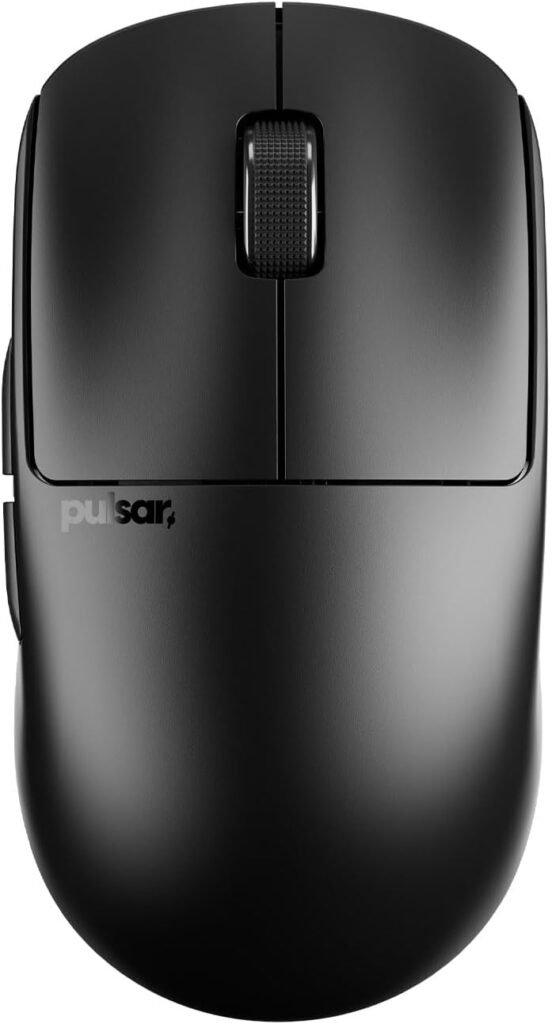 Pulsar Gaming Gears X2 Crazylight Wireless Gaming Mouse, Ultra Lightweight 1.23 oz (35g), Optical Switch, DPI, IPS, XS-1 Sensor, 8k Compatible (Jet Black) (Renewed)