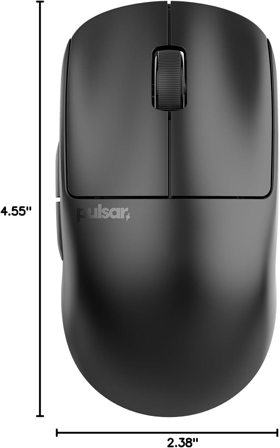 Pulsar Gaming Gears X2 v2 Wireless Gaming Mouse, Mini, Black | Ultra Lightweight 1.80 oz (51 g), Symmetrical, Optical Switch, 2.4 Ghz 1 ms, 26000 DPI, PAW3395 Sensor