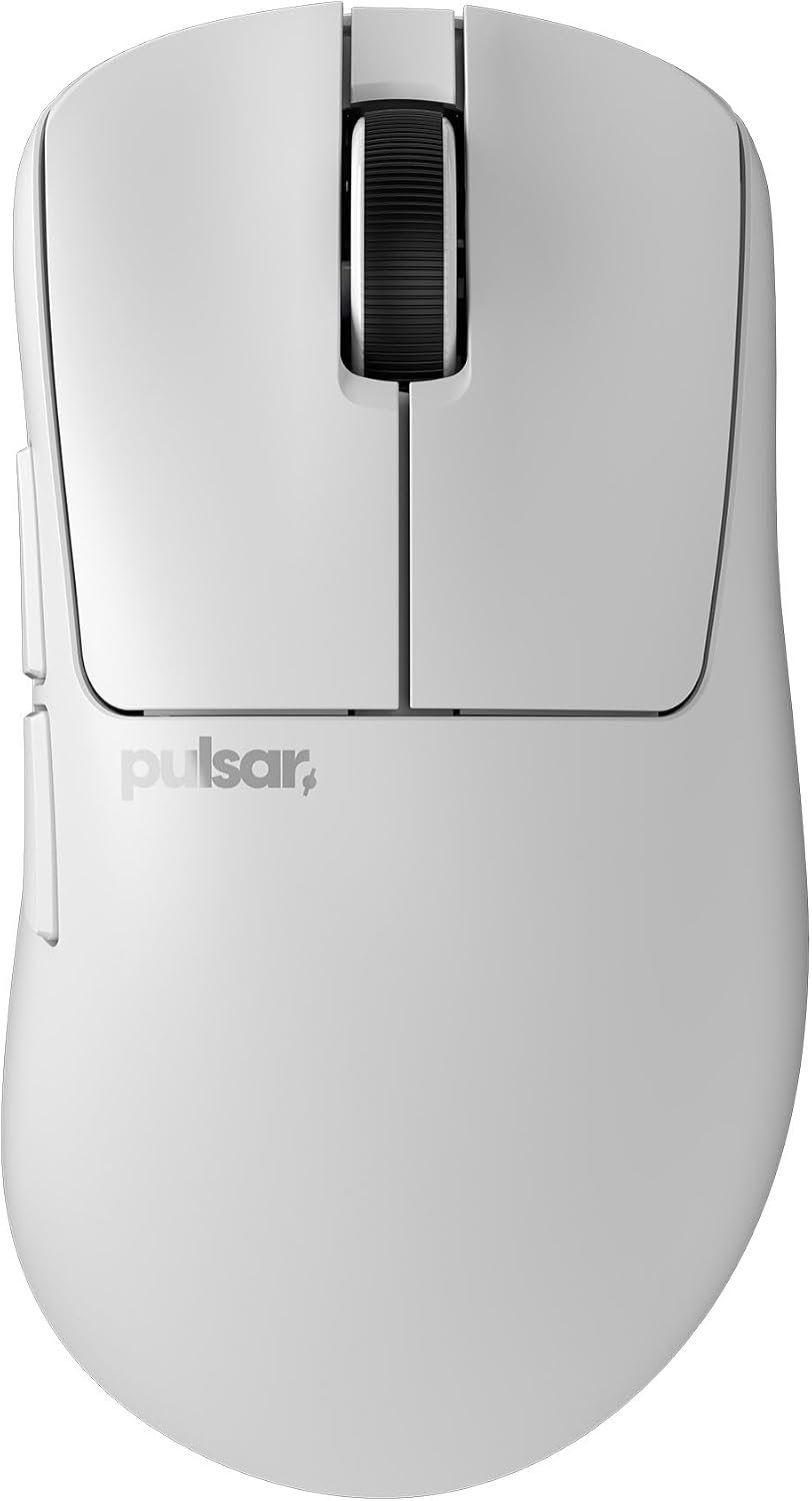 Pulsar Gaming Gears – Xlite V3 mini Wireless Gaming Mouse, Ultra Lightweight 1.83 oz (52 g), Ergonomic, Optical Switches, PAW3395 Optical Sensor (Mini, Wireless, White) (Renewed)