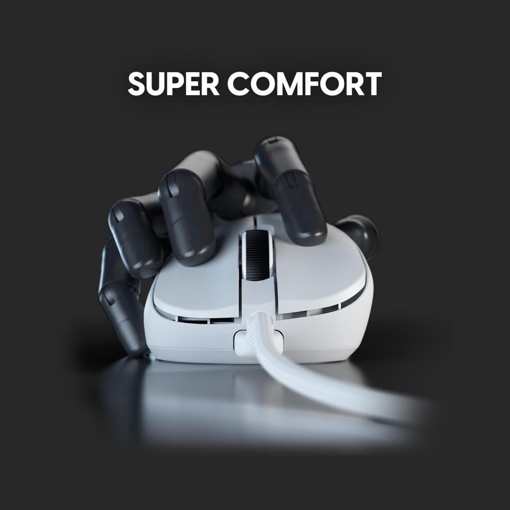 Pulsar Gaming Gears Xlite Wired Gaming Mouse, Ultra Lightweight 1.83 oz (52g), Ergonomic, Optical Switch, DPI, Motion Sync, PAW3395 Sensor (Medium, Wired, White) | Ultra Lightweight 1.83 oz (52g), Ergonomic, Optical Switch, DPI, Motion Sync, PAW3395 Sensor Pulsar Gaming Gears Xlite Wired Gaming Mouse, Ultra Lightweight 1.83 oz (52g), Ergonomic, Optical Switch, DPI, Motion Sync, PAW3395 Sensor (Medium, Wired, White) | Ultra Lightweight 1.83 oz (52g), Ergonomic, Optical Switch, DPI, Motion Sync, PAW3395 Sensor