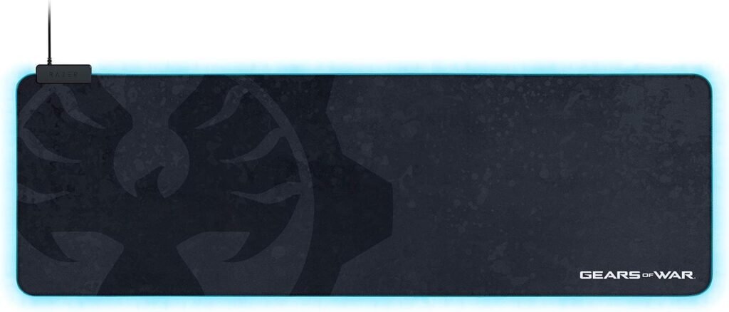 Razer Goliathus Extended Chroma Gaming Mouse Pad: Customizable Chroma RGB Lighting, Soft, Cloth Material, Balanced Control Speed, Non-Slip Rubber Base, Gears of WAR Edition Razer Goliathus Extended Chroma Gaming Mouse Pad: Customizable Chroma RGB Lighting, Soft, Cloth Material, Balanced Control Speed, Non-Slip Rubber Base, Gears of WAR Edition