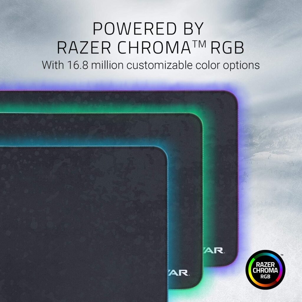 Razer Goliathus Extended Chroma Gaming Mouse Pad: Customizable Chroma RGB Lighting, Soft, Cloth Material, Balanced Control Speed, Non-Slip Rubber Base, Gears of WAR Edition Razer Goliathus Extended Chroma Gaming Mouse Pad: Customizable Chroma RGB Lighting, Soft, Cloth Material, Balanced Control Speed, Non-Slip Rubber Base, Gears of WAR Edition