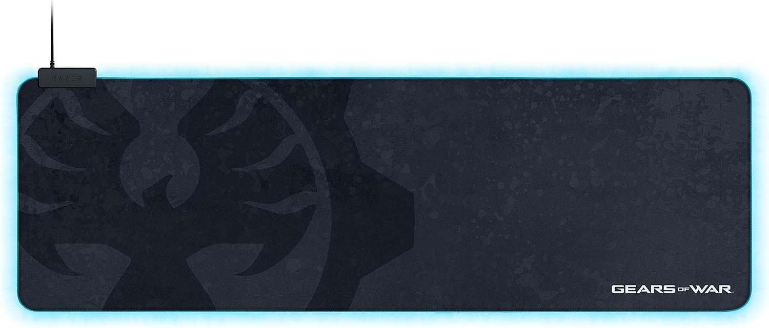 Razer Goliathus Extended Chroma Gaming Mouse Pad: Customizable Chroma RGB Lighting, Soft, Cloth Material, Balanced Control & Speed, Non-Slip Rubber Base, Gears of WAR 5 Edition