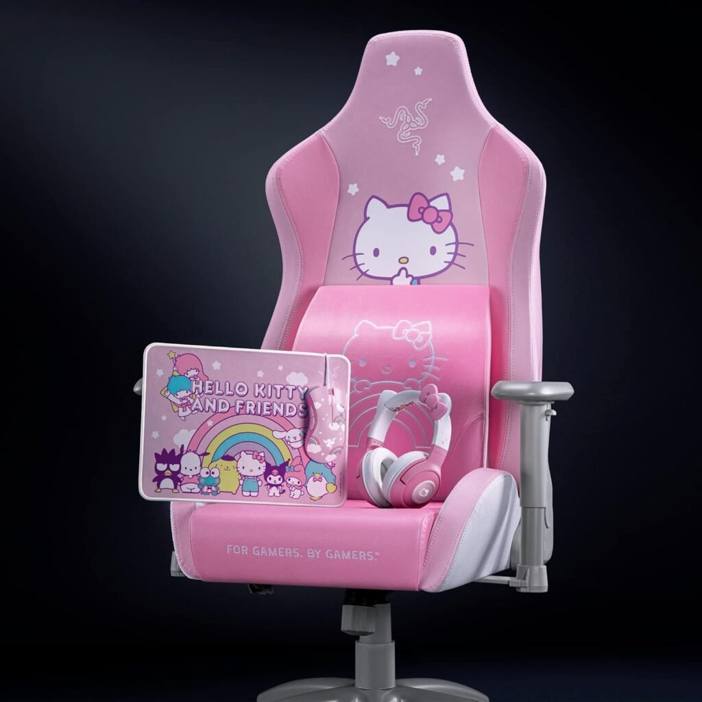 Razer Lumbar Cushion, Memory Foam Padding, Hello Kitty Friends Edition | Lumbar Support for Gaming Chairs, Fully-Sculpted Lumbar Curve, Memory Foam Padding, Wrapped in Plush Velvet Razer Lumbar Cushion, Memory Foam Padding, Hello Kitty Friends Edition | Lumbar Support for Gaming Chairs, Fully-Sculpted Lumbar Curve, Memory Foam Padding, Wrapped in Plush Velvet
