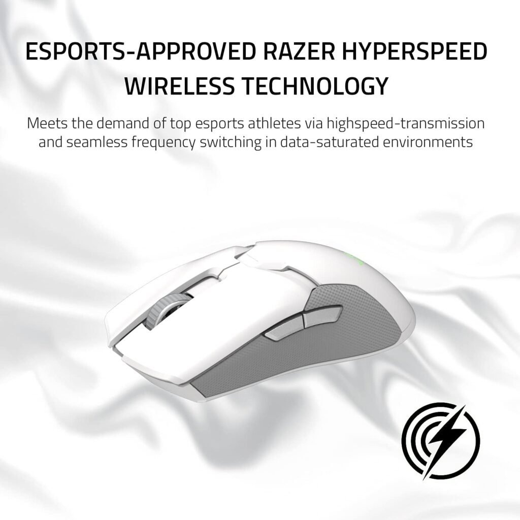 Razer Viper Ultimate Lightweight Wireless Gaming Mouse  RGB Charging Dock: Hyperspeed Wireless Technology - 20K DPI Optical Sensor - 74g Lightweight - Hr Battery - Mercury White