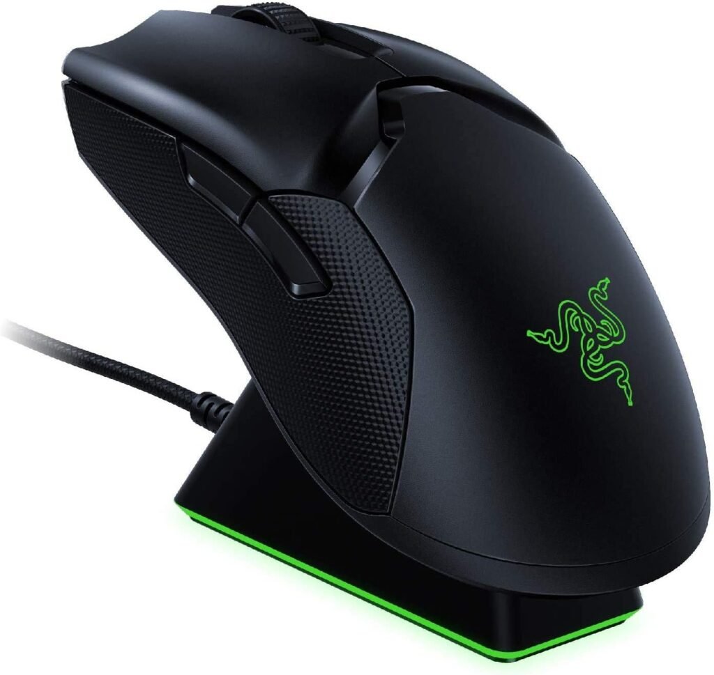 Razer Viper Ultimate Lightweight Wireless Gaming Mouse  RGB Charging Dock: Hyperspeed Wireless Technology - 20K DPI Optical Sensor - 74g Lightweight - Hr Battery - Mercury White