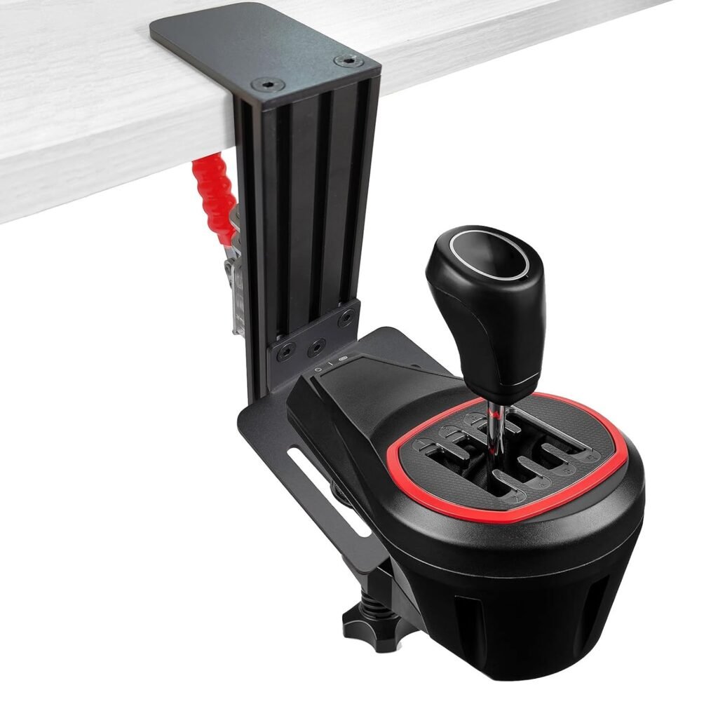 Shifter Desk Mount Adjustable Mount Holder for Racing Sim Gear Shifter | Compatible with Thrustmaster TH8S  TH8A Shifter, Logitech RS Shifter and G Driving Force Shifter