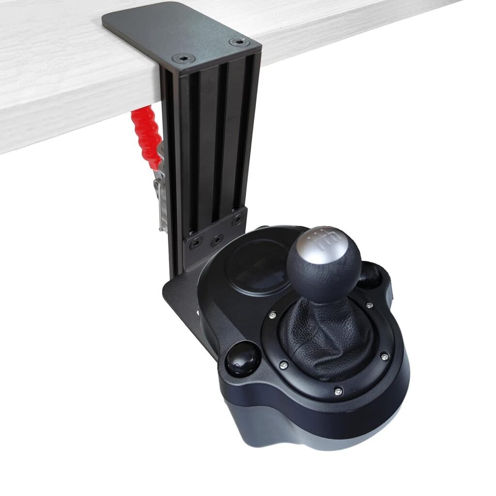 Shifter Desk Mount Adjustable Mount Holder for Racing Sim Gear Shifter | Compatible with Thrustmaster TH8S  TH8A Shifter, Logitech RS Shifter and G Driving Force Shifter