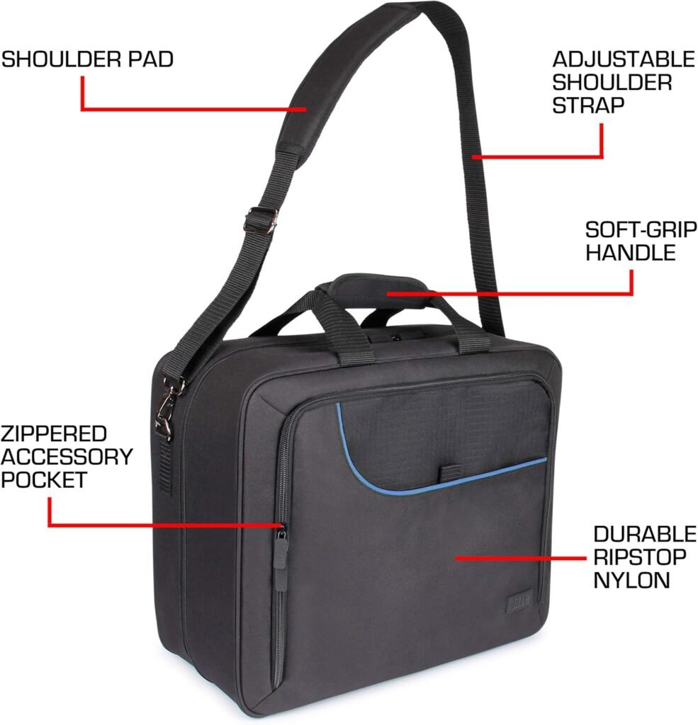 USA Gear XL MTG Bag Fits Magic the Gathering Deck Boxes, Playmats, Pokemon, Yugioh Cards  More TCG Accessories - TCG Storage Bag with Shoulder Straps, Customizable Interior, Weather Resistant (Blue)