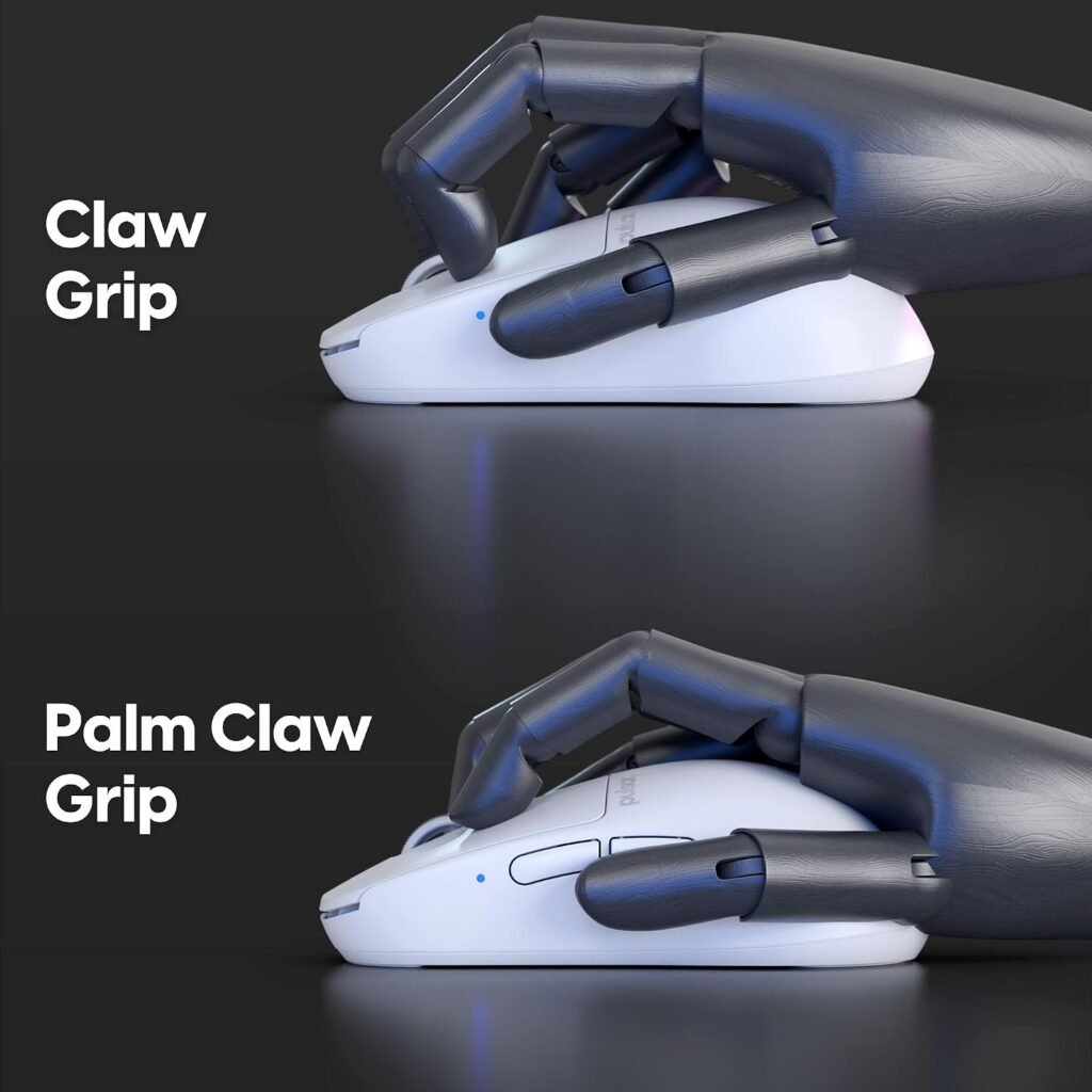 Pulsar Gaming Gears X2H Wireless Gaming Mouse, Ultra Lightweight 1.90 oz (54 g), Symmetrical, Optical Switch, 2.4 Ghz ms, DPI, PAW3395 Sensor (Medium, Wireless, White)